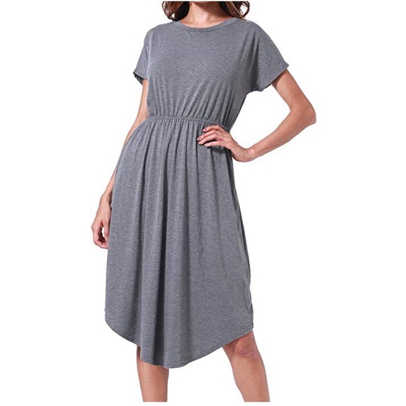 Roolee Dresses & Skirts - FINAL PRICE Gray T Shirt Midi Dress